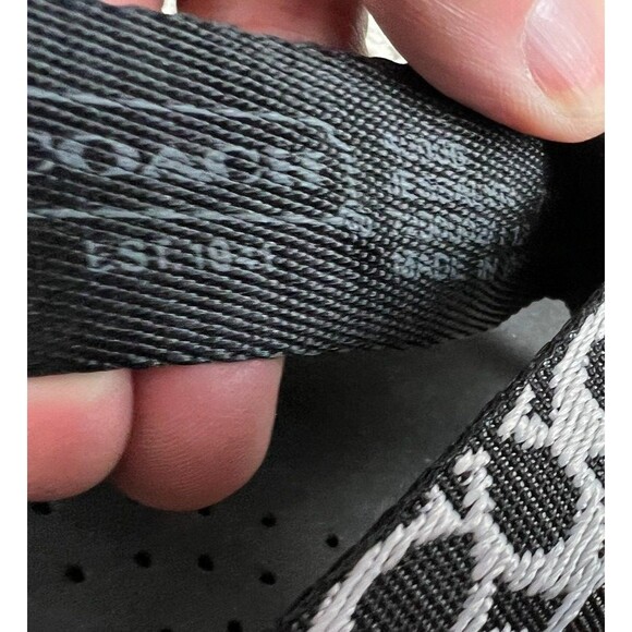 Coach Jessalyn Flat Flip-Flop Thong Sandal Size 7.5B Black Signature C Print - Picture 11 of 11